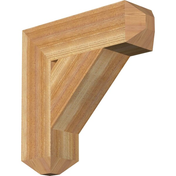 Ekena Millwork Traditional Craftsman Rough Sawn Bracket, Western Red Cedar, 6"W x 22"D x 22"H BKT06X22X22TRA04RWR - main